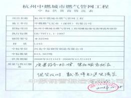 杭州中燃城市燃氣管網(wǎng)工程